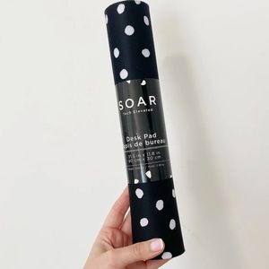NEW Soar Polka Dot Desk Mat Black Mouse Pad